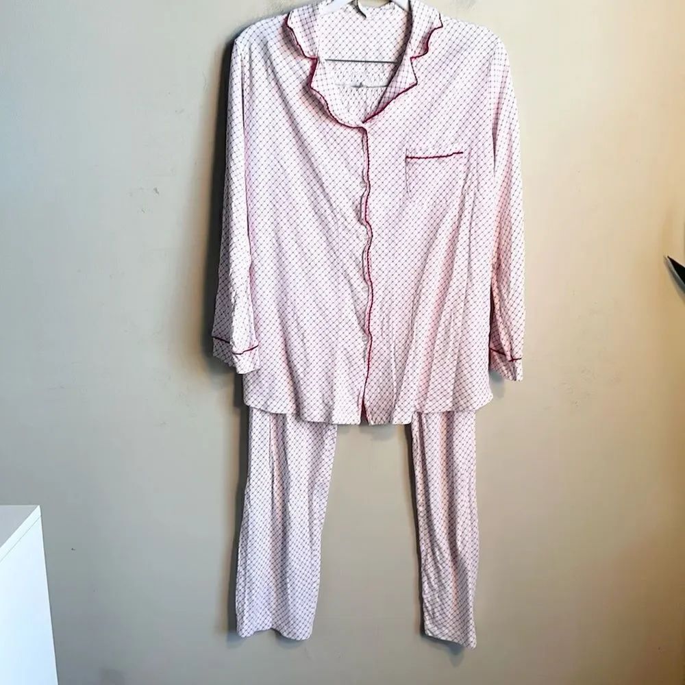 B.Up Red & White Pajamas L